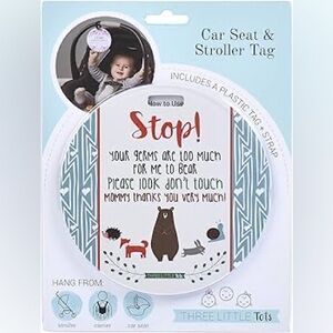 THREE LITTLE TOTS – Woodlands Themed Please Look Don't Touch Baby Car Seat Sign